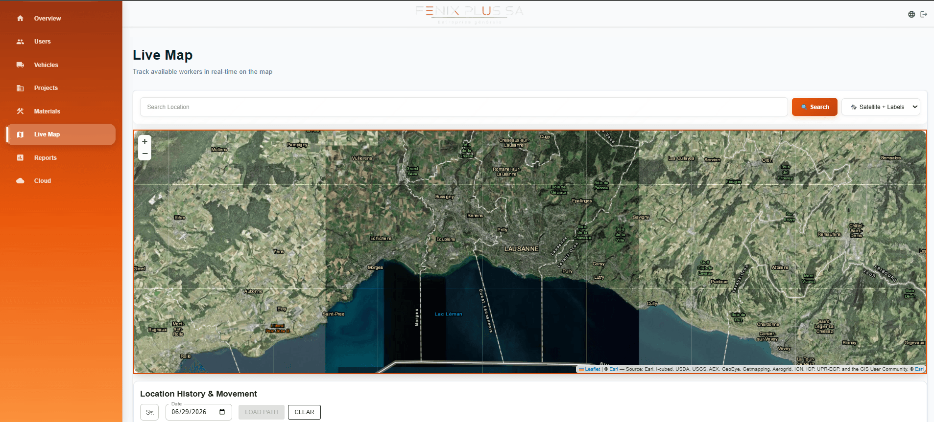Field Ops live satellite map